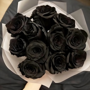 Букет "Черная королева" из 11 черных роз Эквадор (60 см) в Видном