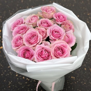 Букет из 15 пудровых роз (70 см) в Видном