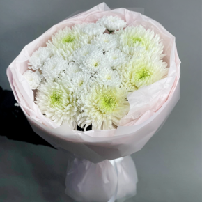 Букет из микса белых хризантем Магнум  в Видном