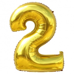 Шар гелиевый цифра 2 (40х102 см) в Видном