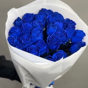25 синих роз Эквадор (60 см) в Видном