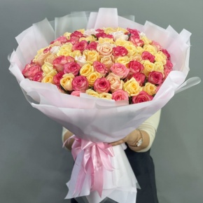 Букет из 101 розы  микс (70 см) в Видном