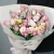Букет "Крем сода" из роз, эустом и хамелациума в Видном Букет "Крем сода" из роз, эустом и хамелациума в Видном