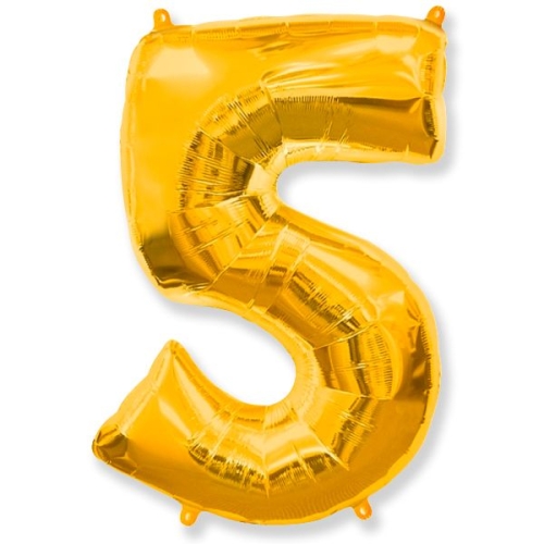 Шар гелиевый цифра 5 (40х102 см) в Видном