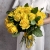 Букет из 25 лимонных роз с рускусом (40 см) в Видном