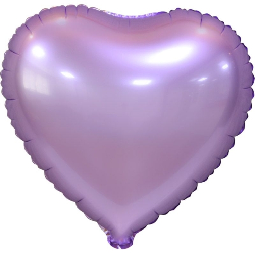 Сердце сиреневое фольгированный шар с гелием (45 см) в Видном
