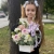 Композиция с георгинами на 1 сентября в белом ящике в Видном Композиция с георгинами на 1 сентября в белом ящике в Видном